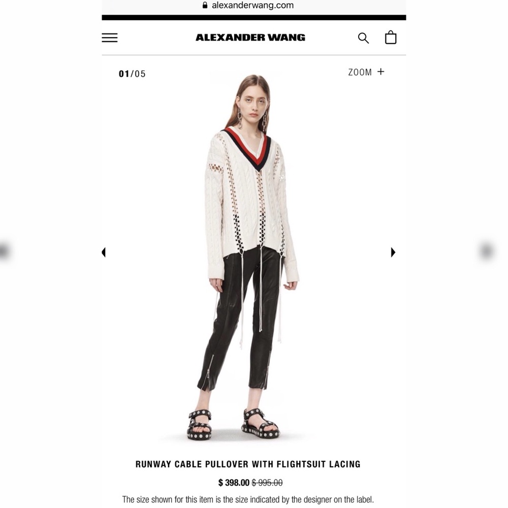 Alexander Wang Runway Cable Pullover